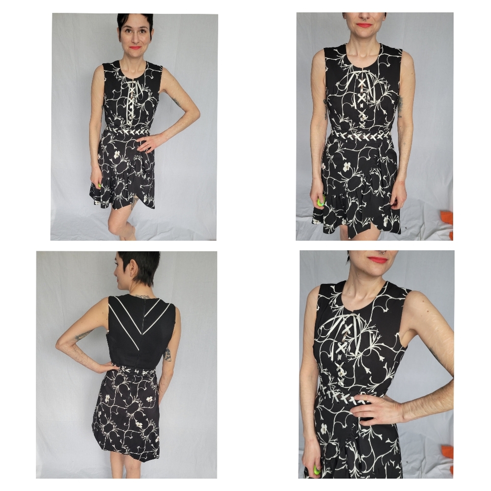 Preen by Thornton Bregazzi floral lace up dress